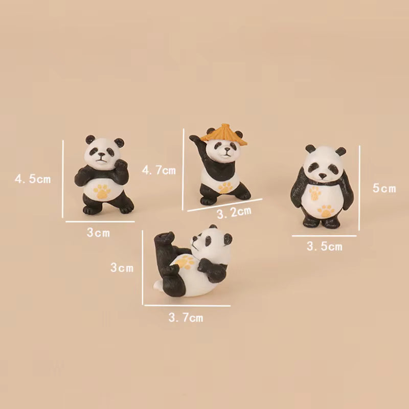 Decoración de Pandas (4 piezas)