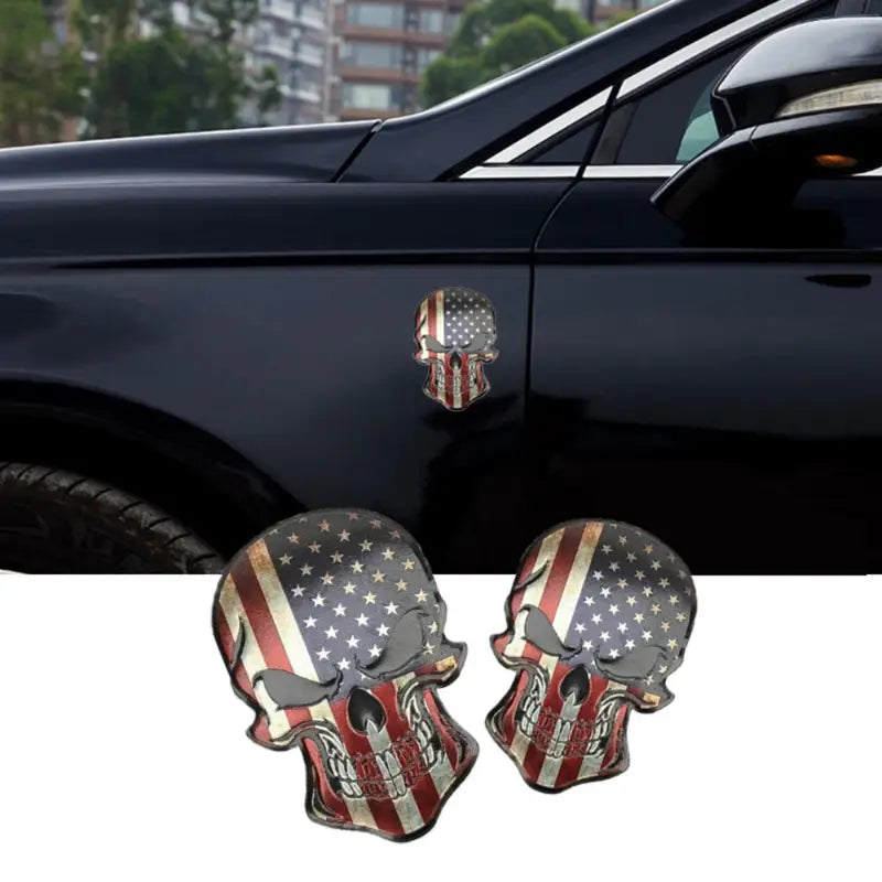 Emblema Calavera USA (2 piezas)