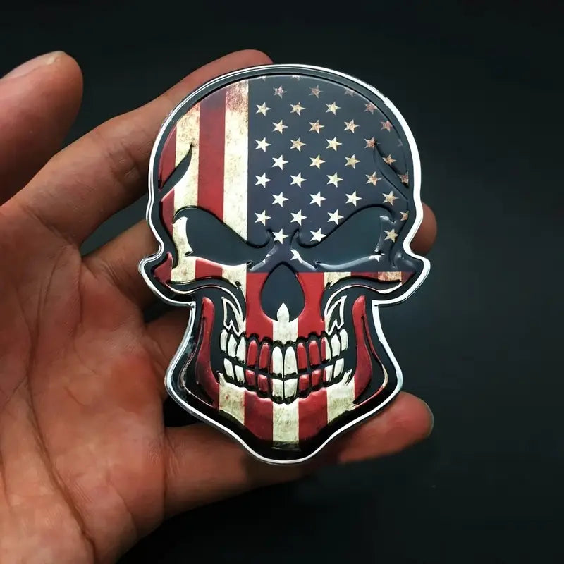 Emblema Calavera USA (2 piezas)