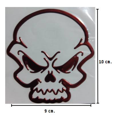 Pegatina Cráneo 3D