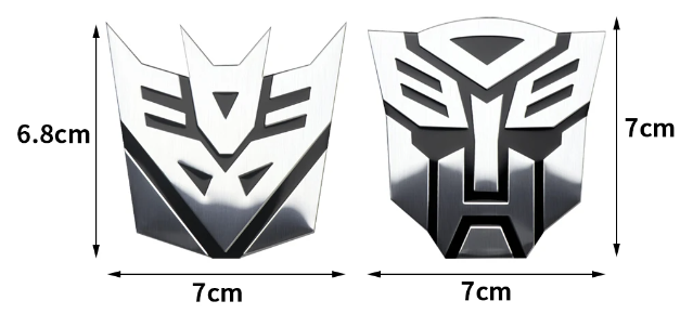 Emblema TRANSFORMERS ALUMINIO M1