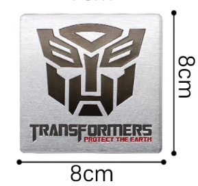 Emblema TRANSFORMERS ALUMINIO M2