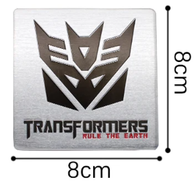 Emblema TRANSFORMERS ALUMINIO M2