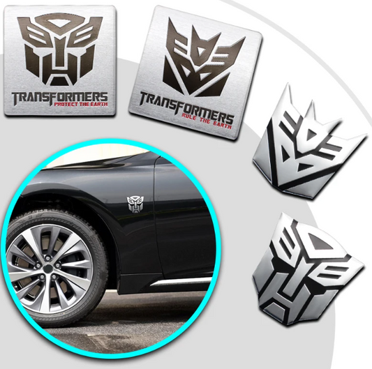 Emblema TRANSFORMERS ALUMINIO M2