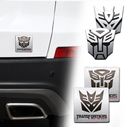 Emblema TRANSFORMERS ALUMINIO M2