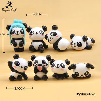 Decoración de Pandas M2 (8 piezas)