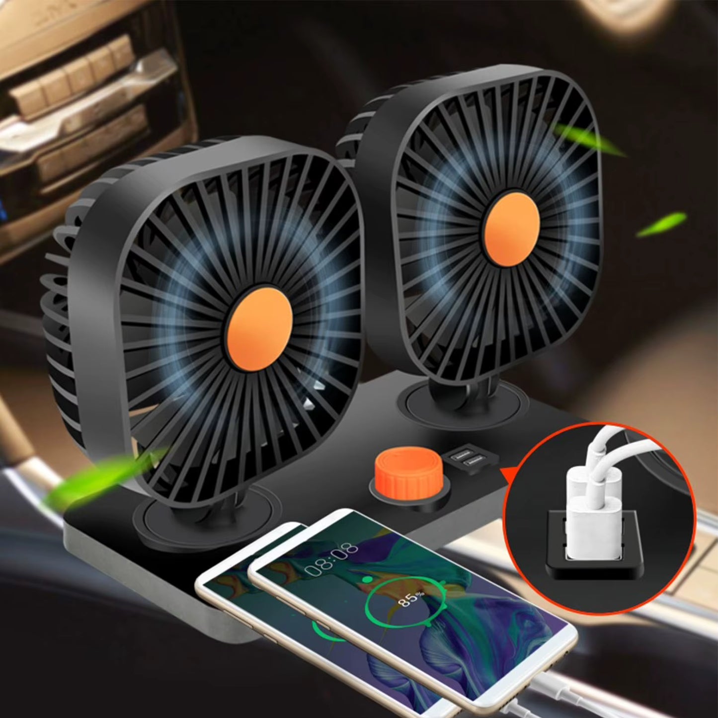Ventilador para Auto M2 (2 Cabezas)