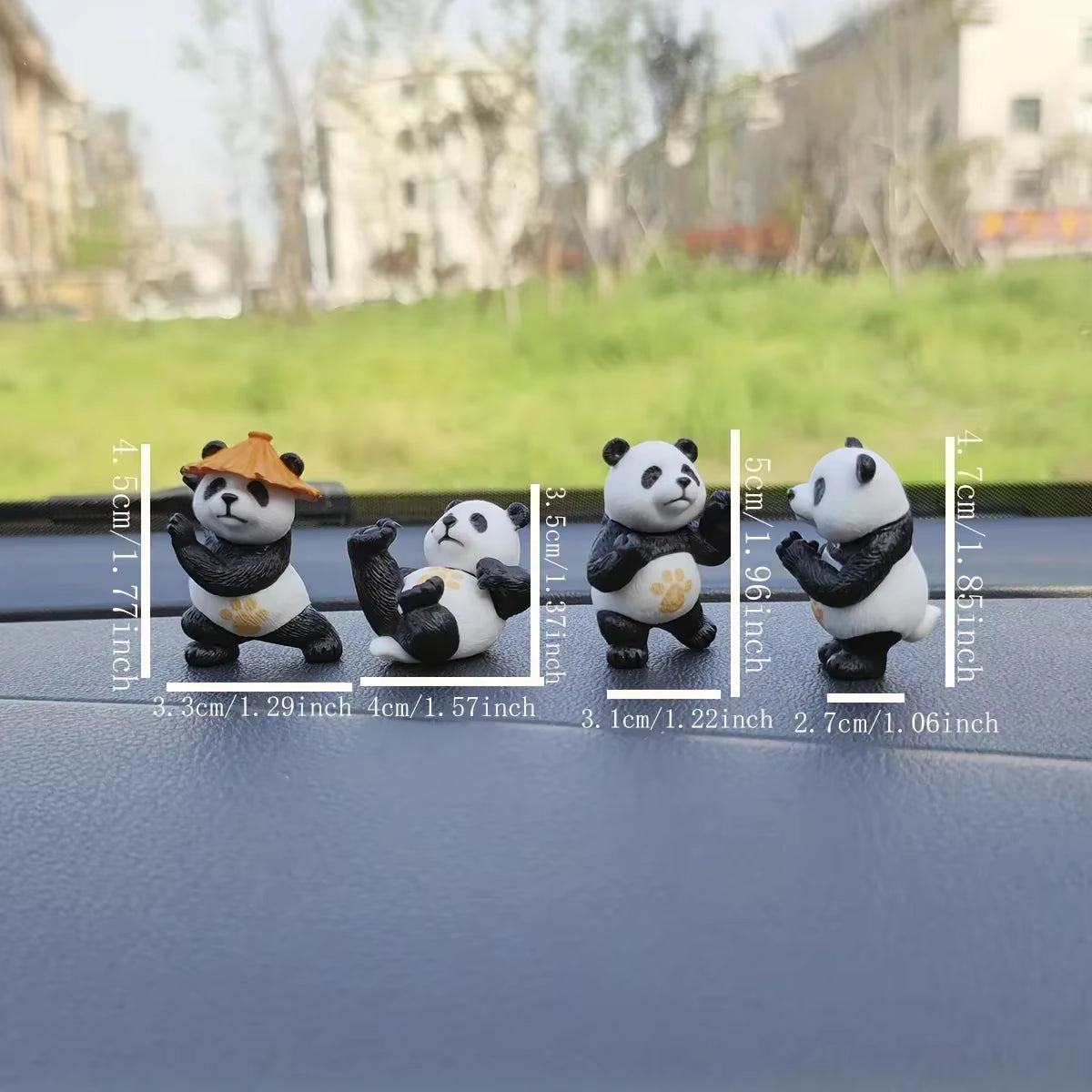 Decoración de Pandas (4 piezas)