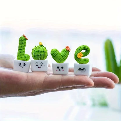 Decoración Cactus Love (4 piezas)