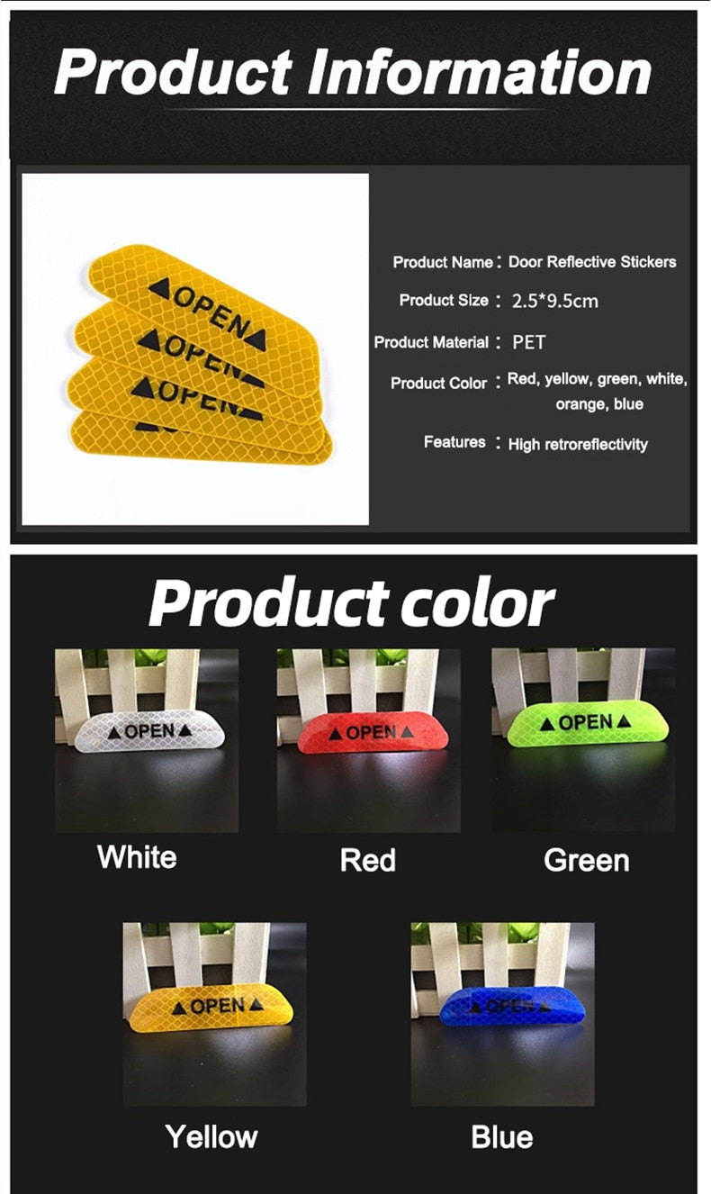 Reflectivo Puerta Open (4 piezas)