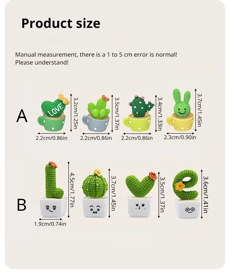 Decoración Cactus Love (4 piezas)