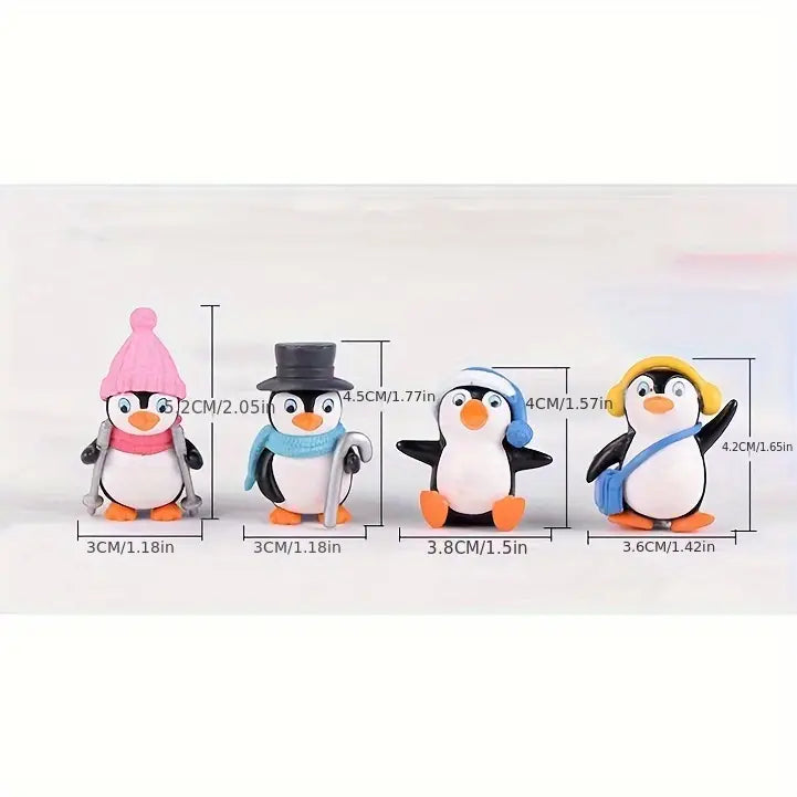 Decoración de Pingüinos (4 piezas)